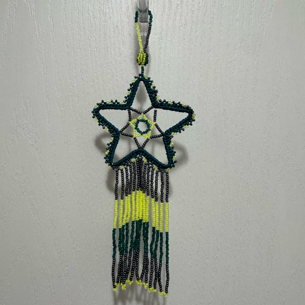 Huichol Beaded Star Dreamcatcher
